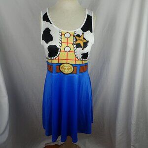Women Halloween Sexy Cowgirl Western Costume Tank Dress Size M